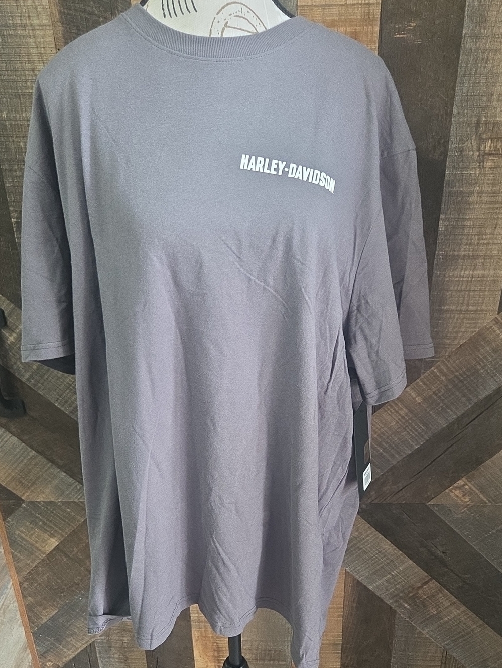Harley-Davidson Gray Short Sleeve T-Shirt with White Logo